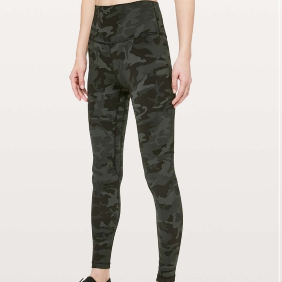 lululemon athletica Pants - SOLD Sz 8 Lulu Align Leggings Full Length 28" Incognito Camo Multi Gator Green.